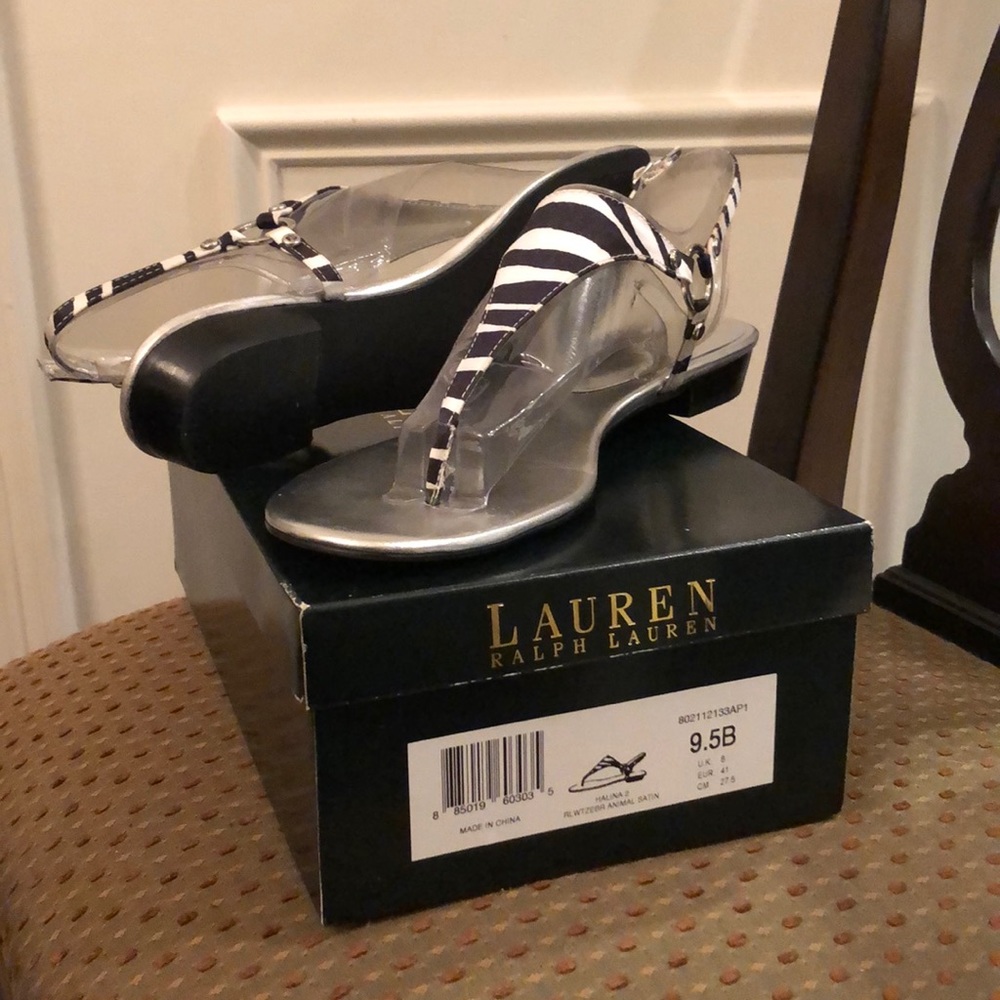 Zebra Satin Sandals